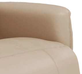 Cadeira reclinável com apoio de pés couro artificial cappuccino