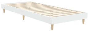 Estrutura de cama 75x190 cm derivados de madeira branco