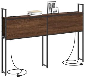 Cabeceira de armazenamento Carvalho castanho 120 cm