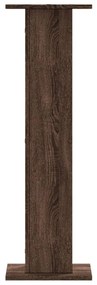 Suportes de colunas 2 pcs derivados madeira carvalho castanho