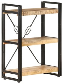 vidaXL Estante com 3 prateleiras 60x30x80 cm madeira mangueira maciça