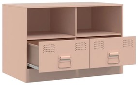 Móveis de TV 2 pcs 67x39x44 cm aço rosa