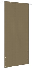 vidaXL Tela de varanda 120x240 cm tecido oxford cinza-acastanhado