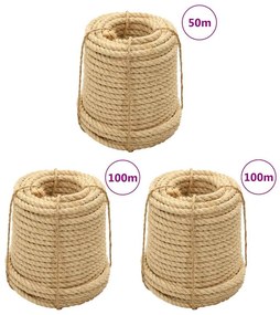 vidaXL Cordas de sisal 3 pcs 14 mm