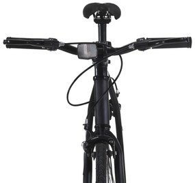 Bicicleta de mudanças fixas 700c 55 cm preto e verde