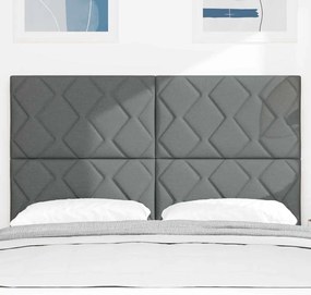 Cabeceira Design de Blocos de Diamante Cinza Escuro 160 cm