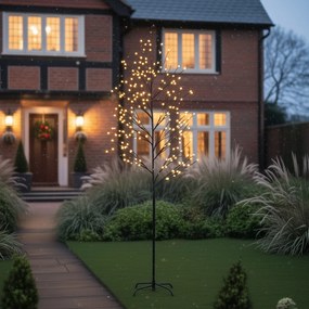 Árvore de Natal preta 200cm incl. LED IP44 - Vixen