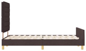 Cama vidaXL Castanho Escuro 120x200 cm Tecido