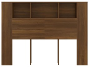 Armário de cabeceira 140x18,5x104,5 cm carvalho castanho