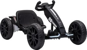 AIYAPLAY Gokart Elétrico 12V para Crianças com 2 Motores, Assento Ajustável em 4 Posições Partida Suave Rodas EVA Faróis LED | Aosom Portugal