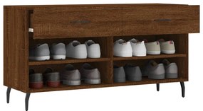 Banco sapateira 102x35x55 cm deriv. madeira carvalho castanho