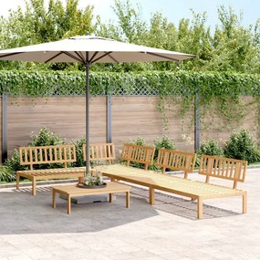 vidaXL 5 pcs conjunto de móveis de paletes p/ jardim acácia maciça