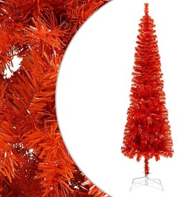 329231 vidaXL Árvore de Natal fina 240 cm vermelho
