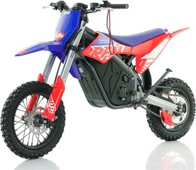 Mini moto elétrica para crianças velocidade até 45 km/h aprox. Warrior Kids SX-E2 1000W 12/10" Azul/Vermelha
