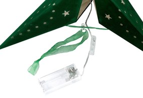 Conjunto de 2 estrelas de papel com LED em veludo verde 60 cm MOTTI Beliani
