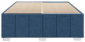 Estrutura de cama sem colchão 160x200 cm tecido azul