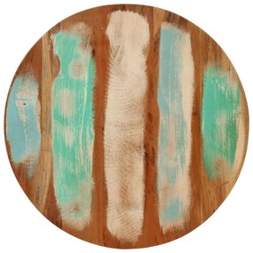 Mesa de centro Ø50x35 cm madeira recuperada maciça e aço