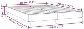 Estrutura de cama 180x200 cm couro artificial preto
