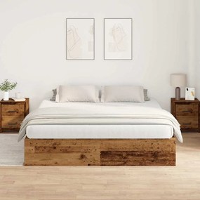 Cama de Armazenamento Madeira Velha 180 x 200 cm - Madeira Engenharia
