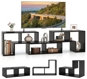 Suporte de TV conversível de 3 peças para TVs de até 65 polegadas - Cinza