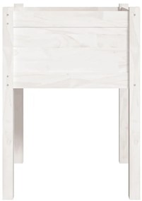 Vaso de jardim 50x50x70 cm madeira de pinho maciça branco