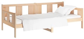 Sofá-cama 80x200 cm madeira de pinho maciça