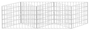Cesto gabião aço galvanizado 120x30x50 cm
