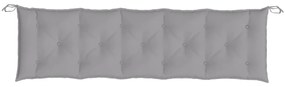 Almofadão p/ banco de jardim 180x50x7cm tecido oxford cinzento