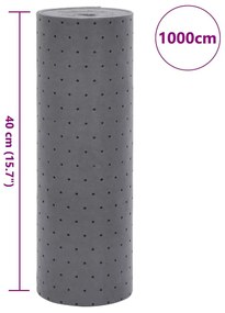 Almofada absorvente de óleo 40x1000 cm cinzento