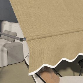 Toldo Manual Retrátil com Manivela 300x120x210-300 cm Toldo para Varan