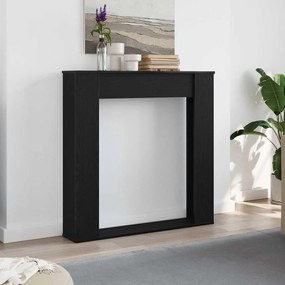 Cornija lareira 100x20x100 cm deriv. madeira carvalho preto