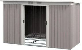 Casetta Grigia – Abrigo de Jardim em Aço Galvanizado Cinza 3,46 m² com