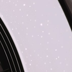 Ventilador de teto cinza com efeito de estrela 47cm incl. LED regulável com controle remoto - Emily Moderno