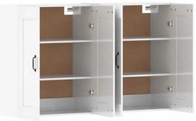 Móveis de parede 2 pcs derivados de madeira branco brilhante