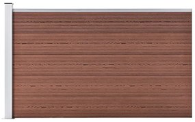 vidaXL Painel de vedação para jardim 175x105 cm WPC castanho