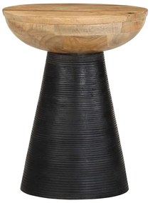Mesa de apoio preto Ø37x45 cm madeira de mangueira maciça