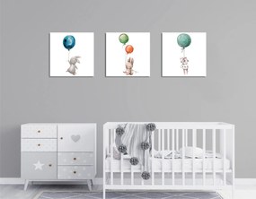 Pintura Decorativa em Tela FAH11 – Multicolor – 30 x 30 cm (3 Peças)