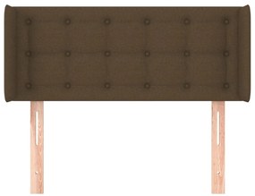 Cabeceira de cama c/ abas tecido 83x16x78/88 cm castanho