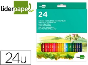 Lápis de Cores Aguarelaveis Caixa de 24 Cores