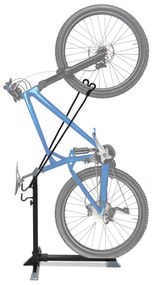 HOMCOM Suporte de bicicleta vertical Cavalete ajustável para bicicleta com alça de fixação fácil de transportar Suporta 30kg 66x56x63-73.5cm Preto