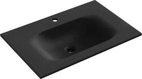 Mexen Vela lavatório embutido no tampo 71 x 46,5 cm, preto mate - 25237071
