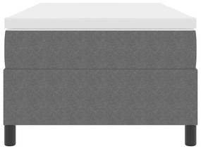 Cama Box com Colchão em Cinza Claro, 100 x 200 cm, tecido de corduroy