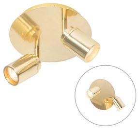 Foco de banheiro moderno latão 2-luzes IP44 - Ducha Moderno