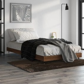 Estrutura de cama 90x200 cm derivados madeira carvalho castanho