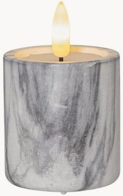 Velas cilíndricas LED com temporizador Flame Marble, conjunto de 2