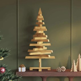 vidaXL Árvores de Natal Castanho 90 cm Madeira de pinho maciça