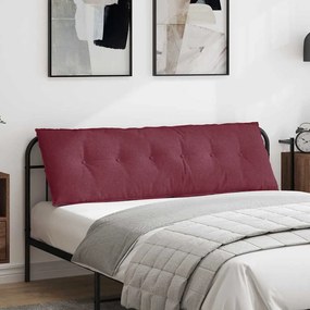 vidaXL Travesseiro para Costas Vinho Vermelho 160 x 19 x 50 cm tecido