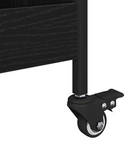 Carrinho de Cozinha Manual Carvalho preto 70 x 30 x 82 cm