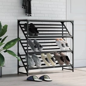 vidaXL Sapateira 90x30x85 cm derivados de madeira cinzento sonoma