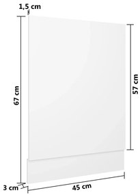 Painel máquina lavar louça “Lyon” 45x3x67 cm branco